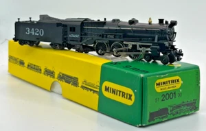 N Scale Minitrix 51 2001 00 "A.T.&S.F." Locomotive With Tender Original Box - Picture 1 of 11