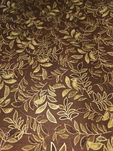 Mikado Northcott Cotton Quilting Fabric Brown With Gold Accent 44"x2.5 Yards - Picture 1 of 4