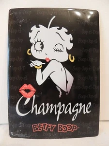 Betty Boop metal card Champagne Cartexpo reproduction interdite - Picture 1 of 9