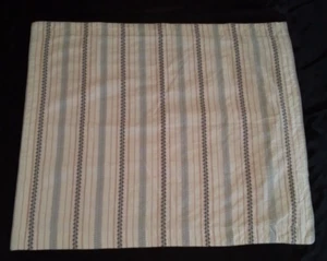 Ralph Lauren Villandry Stripe Std Sham Tie Close Embroidered Blue Pink Cream - Picture 1 of 12