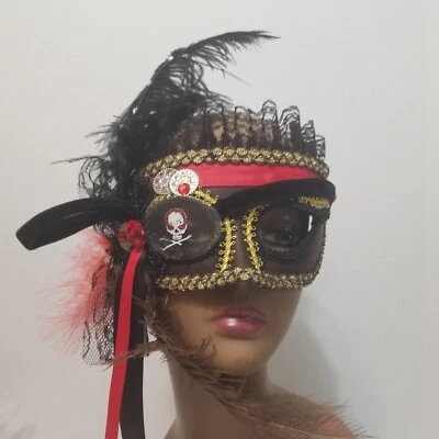 Mardi Gras Pirate Half Mask Carnival Masquerade Party Mask - Image 1 of 4