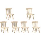 6 Pcs outdoor toys Dining Chair Miniature Tiny Furniture Model Furniture Model