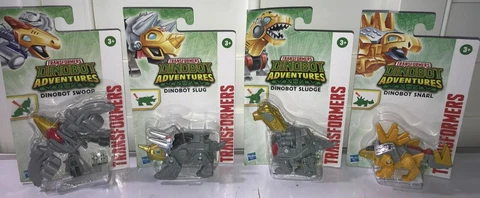SWOOP, SLUDGE, SLUG, SNARL, Transformers Dinobot Adventures Rescue Bots NEW Cover