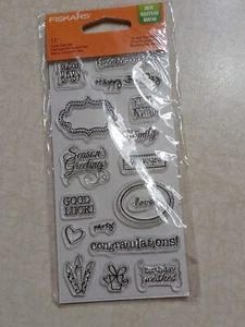Fiskars Clear Stamps Simple Expressions - Picture 1 of 4