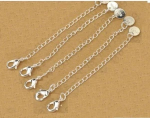 925 Stamped Silver Chain Extender Necklace Bracelet Extension Lobster Clasp DIY - Picture 1 of 1
