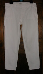 Fabulous TOAST White Soft Brushed Cotton Twill Capri Trousers UK 10 12