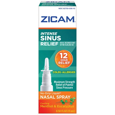 Gel nasal líquido alivio sinusal intenso Zicam 0,50 oz cada uno Foto 1 de 3