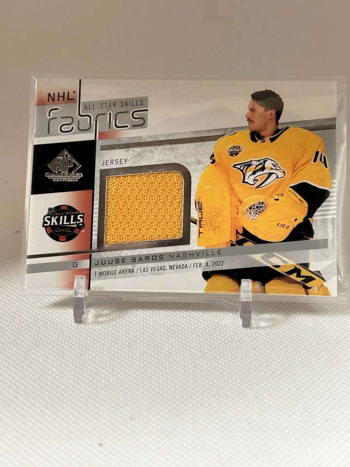2022-23 Upper Deck Sp Game Used All Star Nhl Fabrics Juuse Saros #AS-32 - Image 1 of 2
