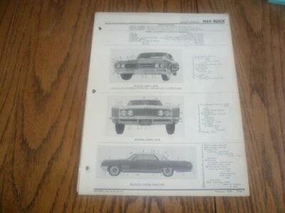 Buick Except 1964 páginas de libro de accidentes automovilísticos especiales - de colección Foto 1 de 4