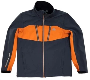 SNOZU Boy's Softshell Jacket Size Large 14/16 Grey/Orange Fleece Lined Full Zip - Picture 1 of 4