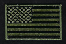 MADE US SHOULDER/JACKET SIZE OD GREEN FLAG USA BADGE EMBROIDERED HAT PATCH USA