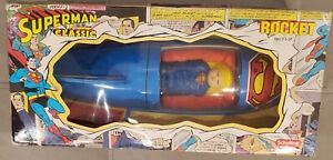 Superman Classic Rocket Tin Toy Friction Motor by Schylling 2001 NIB 