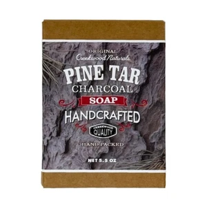 Pine Tar and Charcoal Soap Bar - All Natural Perfume Free - Picture 1 of 9