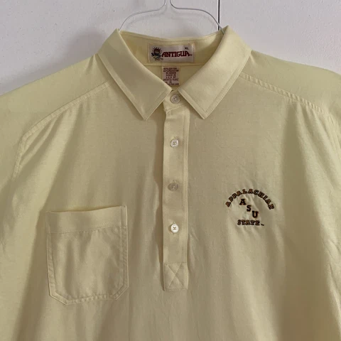 RARE! Vintage Appalachian State University ASU Mountaineers Mens Polo Shirt XL Cover