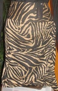 LANE BRYANT NWT $55 size 28 khakhi beige and black zebra print women's skirt - Picture 1 of 2