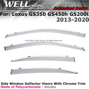 WELLvisors for GS350 GS450h 13-20 Side Window Side Guard Deflectors - Picture 1 of 12