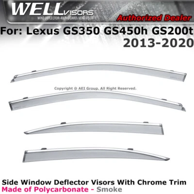 WELLvisors for GS350 GS450h 13-20 Side Window Side Guard Deflectors - Image 1 of 4