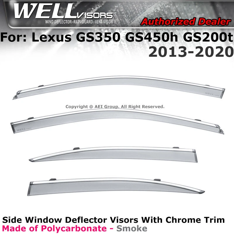 WELLvisors for GS350 GS450h 13-20 Side Window Side Guard Deflectors - Image 1 of 4
