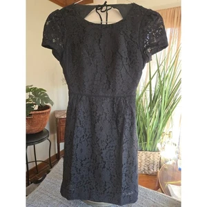 J CREW - Vestido para mujer Colección negro de encaje manga corta espalda recortada - Talla 0 - Imagen 1 de 9