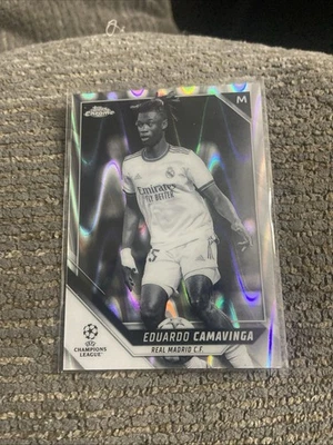 2021-22 Topps Chrome UEFA Champions RAY WAVE Refractor Eduardo Camavinga #115 - Image 1 of 2
