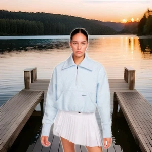 Nike Sportswear Giacca Ritagliata Pile Alto Maglione Pullover Donna Medium - Foto 1 di 7