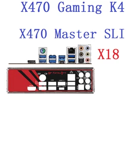 Backplate For ASRock X470 Gaming K4, X470 Master SLI Motherboard IO Shield - Afbeelding 1 van 1