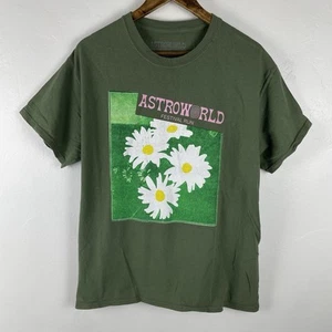 Camisa Travis Scott Astroworld Festival Run Flor Para Hombres Mediana Verde Concierto en Vivo - Imagen 1 de 7