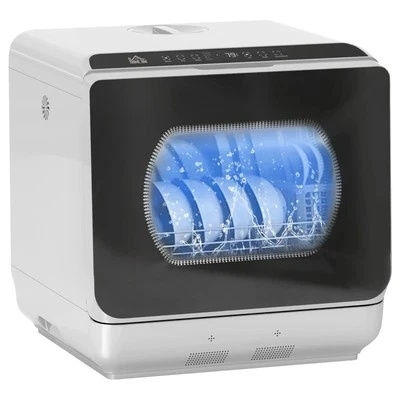 HOMCOM Table Top Dishwasher, Mini Countertop with Built-in 6L Water Tank - P2 - Image 1 of 4