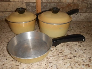 Vintage Club Cast Aluminum Cookware Set, Harvest Yellow, 5 Pcs - Picture 1 of 11