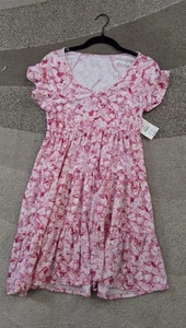 No Boundaries Summer Dress Pink And White Flowered M 7/9 - Picture 1 of 3