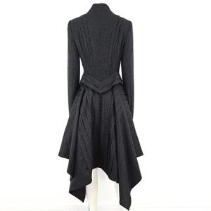 IMPRESIONANTE ABRIGO DE LANA PARA MUJER ALL SAINTS NIA VICTORIANO MONTAR VINTAGE CARBÓN 10 - Imagen 1 de 24