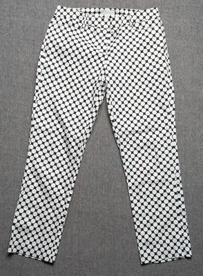 Pantalones informales elásticos New York & Company blancos y negros a lunares talla 2 Foto 1 de 4