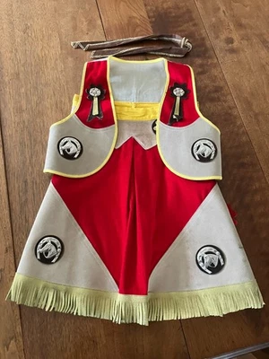 Vintage (1950s) Child's Cowgirl Costume (Vest, Skirt, and Scarf) - Image 1 of 4