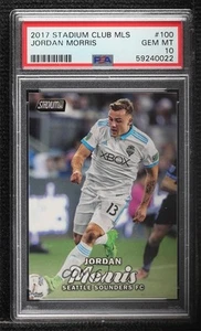 2017 Topps Stadium Club MLS Jordan Morris (Vertical) #100 PSA 10 GEM MT - Picture 1 of 3