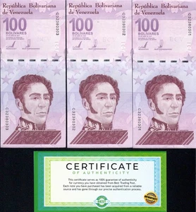 VENEZUELA 100 DIGITALES 2021 Qty 3 Pcs UNC 100 Million Bolivar USA SELLER - Picture 1 of 5