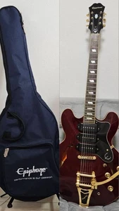 Guitarra Eléctrica Semiacústica Epiphone Riviera Personalizada P93 Rojo Vino SN16061501716 - Imagen 1 de 15