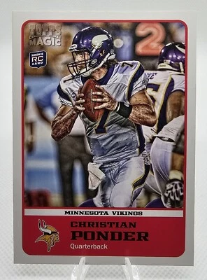 2011 Christian Ponder Topps Magic Rookies SP red border #70B Vikings - Image 1 of 2