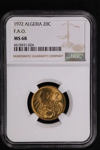 1972 Algeria 20 Millim F.A.O. - NGC MS 68 - Picture 1 of 2