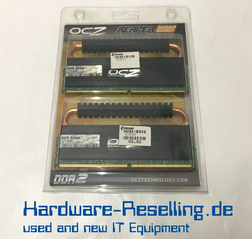OCZ Reaper Hpc Édition 2GB Kit PC-2-8500/DDR2-1066 OCZ2RPR10664GK 5-5-5 2.2 2GB - Photo 1/2