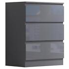 Bedside Table Chest of Drawers 2-8 Drawer Matt or Gloss Bedroom Furniture
