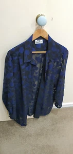 FELLA HAMILTON WOMENS EVENING MIDNIGHT BLUE BLOUSE SIZE 18 - Picture 1 of 2