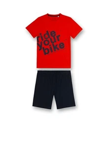 Boys shorty/short pyjamas ride your bike, red-dkbl.  v. sanetta size 140 - Picture 1 of 2