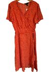 Jessica Simpson Kleid Größe 2X orange Emerges Mini Blumenmuster Shay Kleid Neu mit Etikett