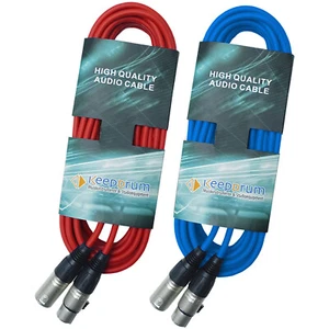 Cable keepdrum DMX 10m 3 polos cable de luz XLR 1x rojo 1x azul - Imagen 1 de 5