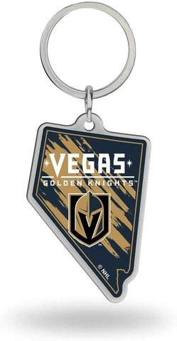 Vegas Golden Knights Metal Keychain State Shaped Cover