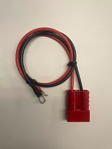 Enchufe rojo 50A para Anderson con 100 cm de silicona 12 AWG Wier y terminal de 5/16" - Imagen 1 de 1