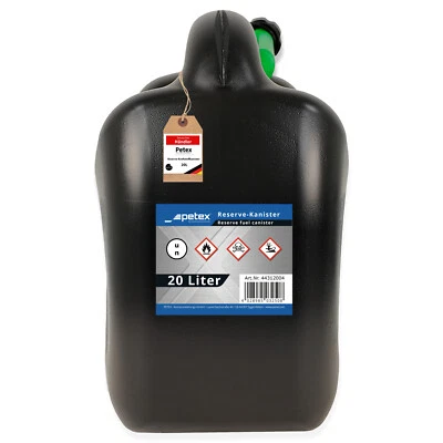 Reserve-Kraftstoff-Kanister 20 Liter mit UN Zulassung schwarz | PETEX - Bild 1 von 4