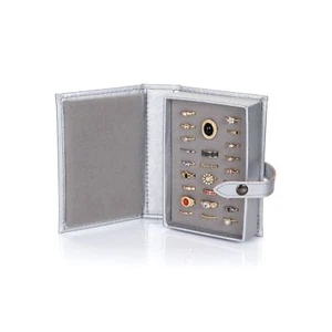 Little Little Book of Rings Small Silver Jewellery Box Travel Portable Storage - Picture 1 of 1