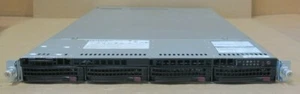 Supermicro CSE-819U X10DRU-i+ 1U CTO Server 2x E5-V3/V4 4x 3.5" Bay No CPU/MEM - Picture 1 of 3