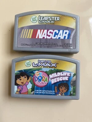 Leap Frog Leapster L-Max 2 Game Lot,  Dora The Explorer & NASCAR - Image 1 of 2
